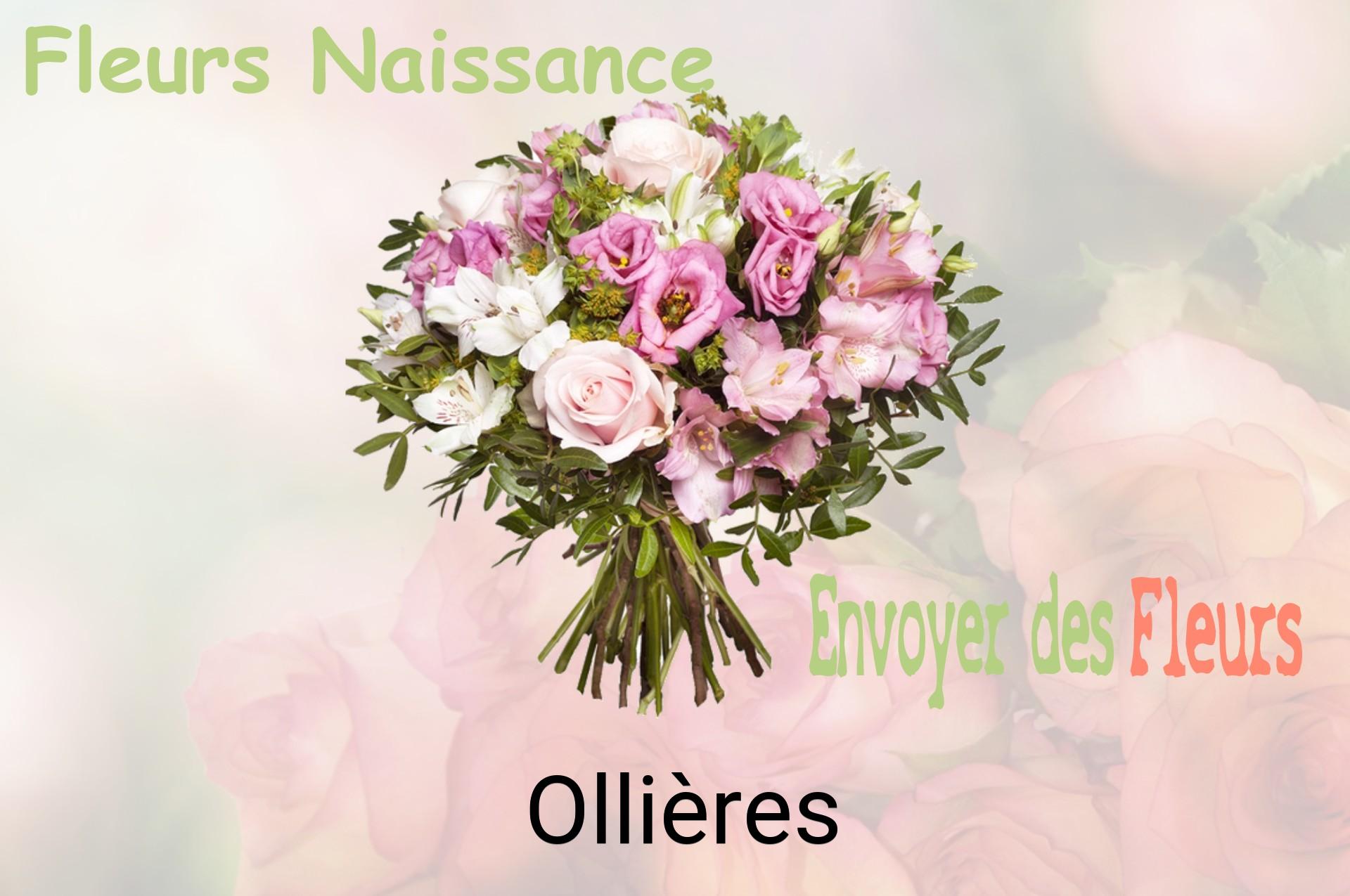 Bouquet de fleurs de naissance livré à Ollières